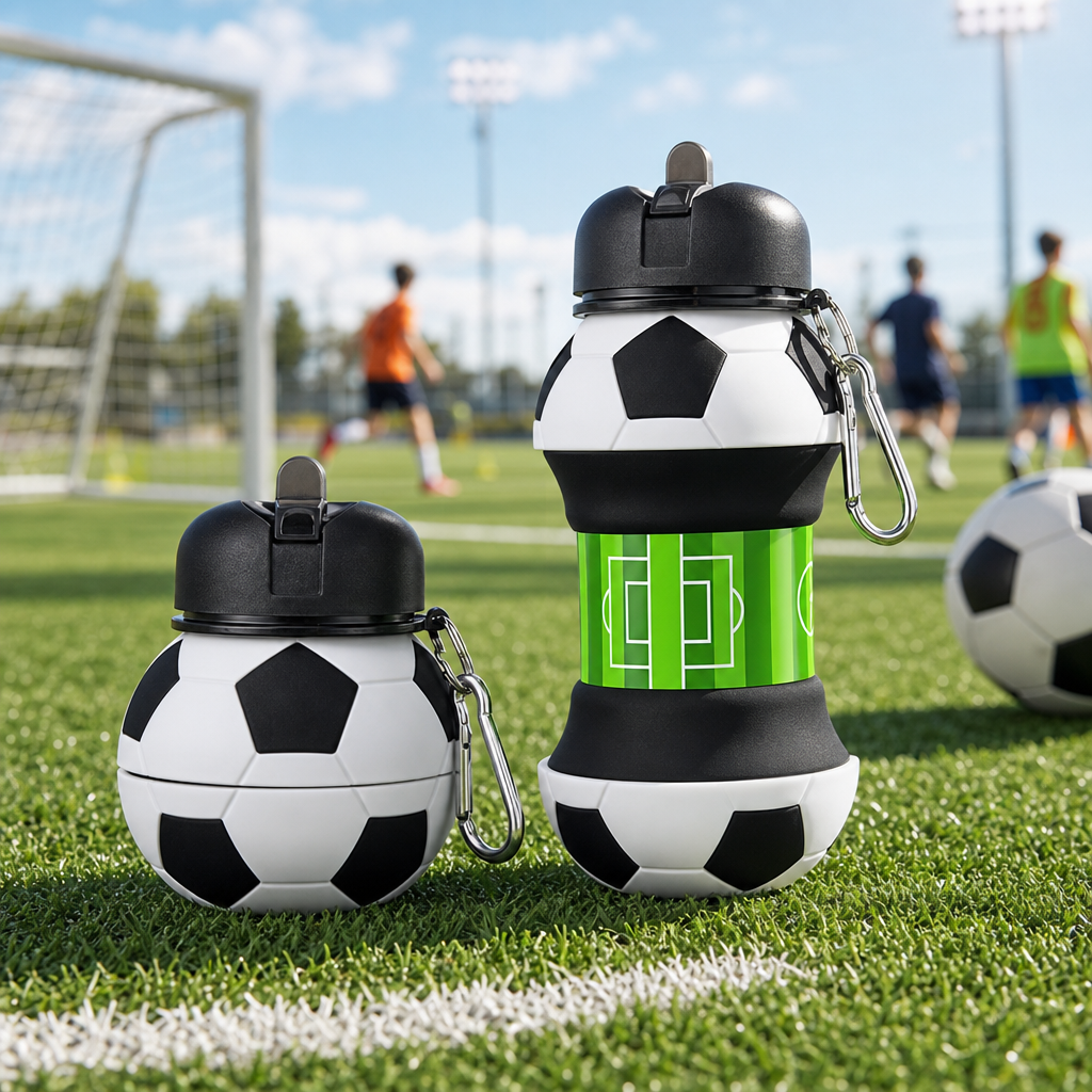 550ml Foldable Football Water  - Outdoor Kid Friendly avaliação e preço