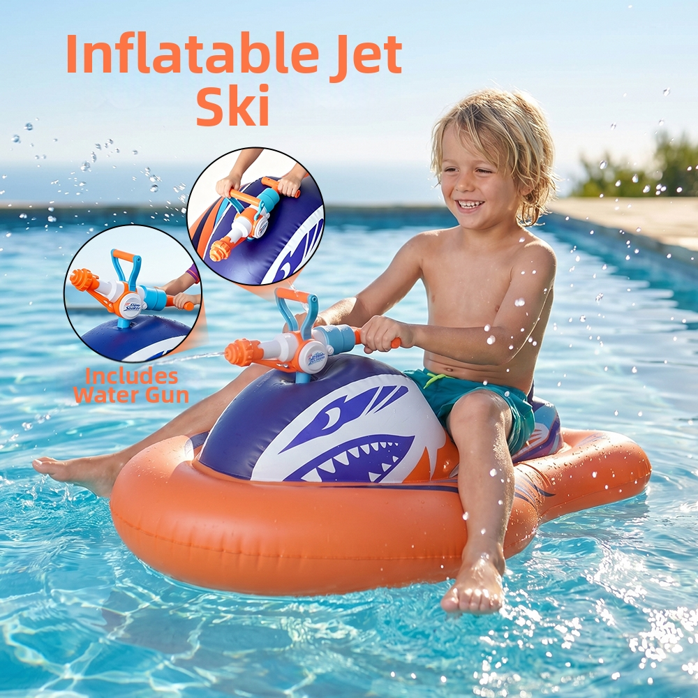 Inflatable Jet Ski with Water  - Water Gun Soaker avaliação e preço