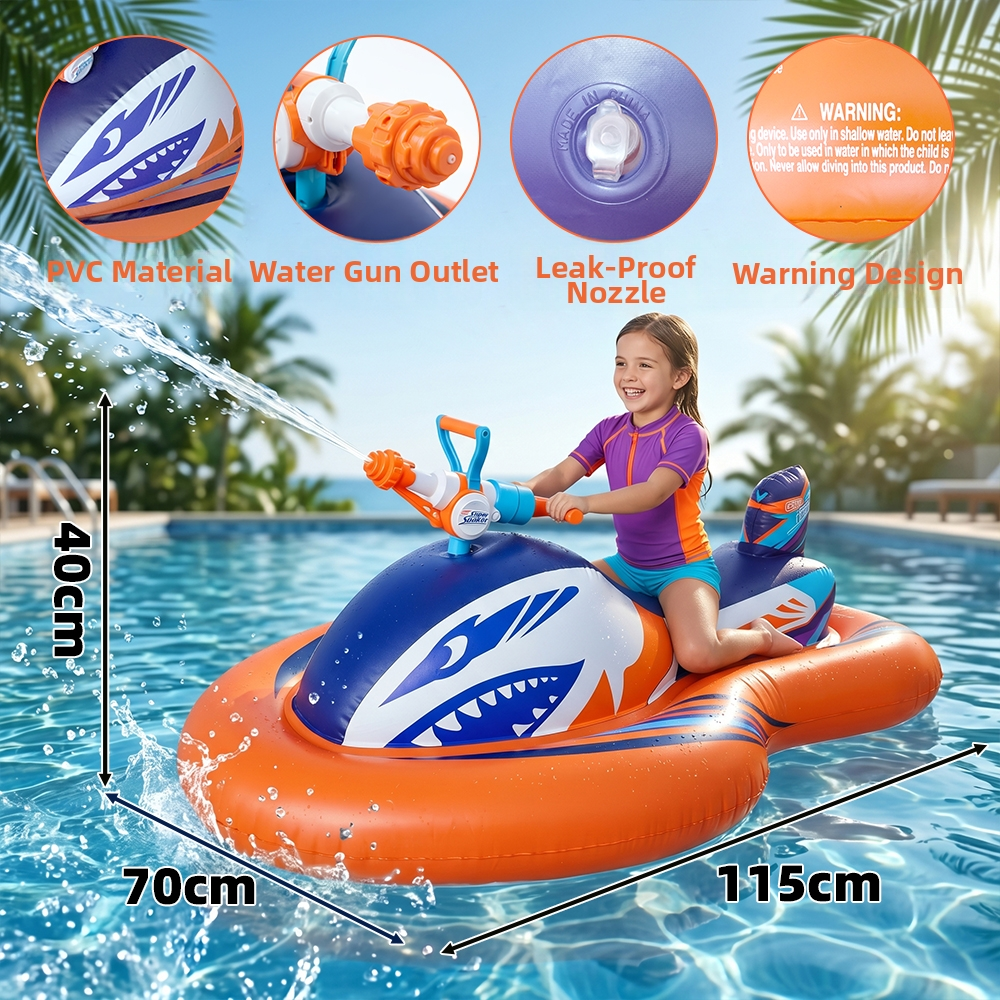 Inflatable Jet Ski with Water  - Water Gun Soaker avaliação e preço