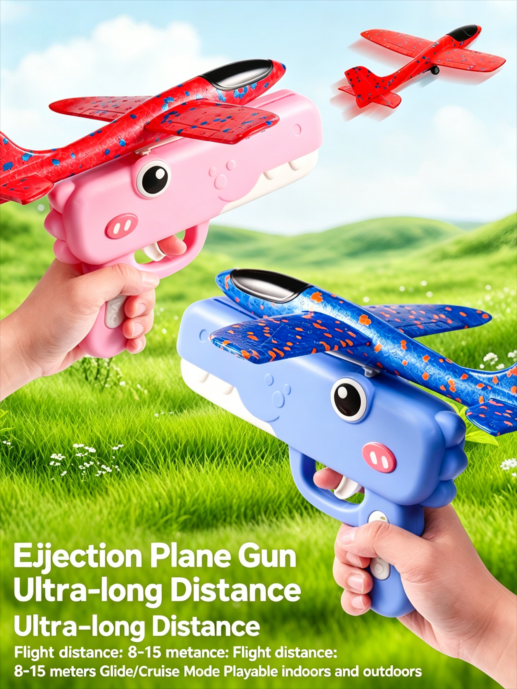 Foam Airplane Launcher Catapul - Kids Outdoor Games For Party avaliação e preço