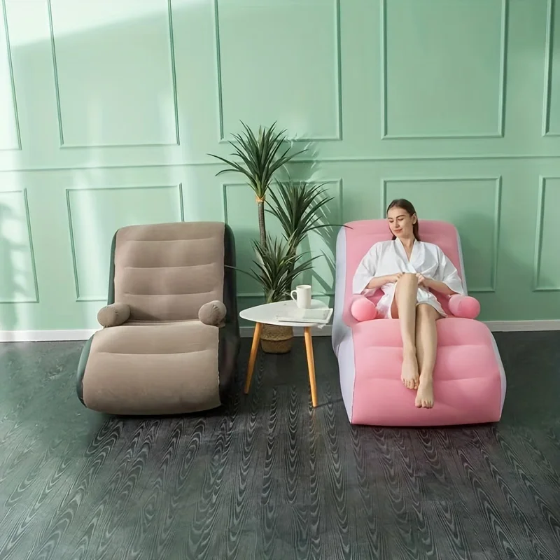 Inflatable Lazy Sofa Flocking  - Kids Outdoor Lounge Chair avaliação e preço