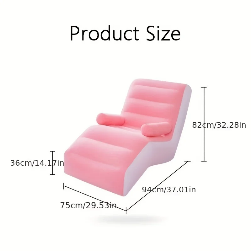 Inflatable Lazy Sofa Flocking  - Kids Outdoor Lounge Chair avaliação e preço